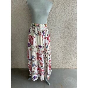 Patchwoork Maxi Skirt Women Free Size Boho Gypsy Whimsical Excellent
